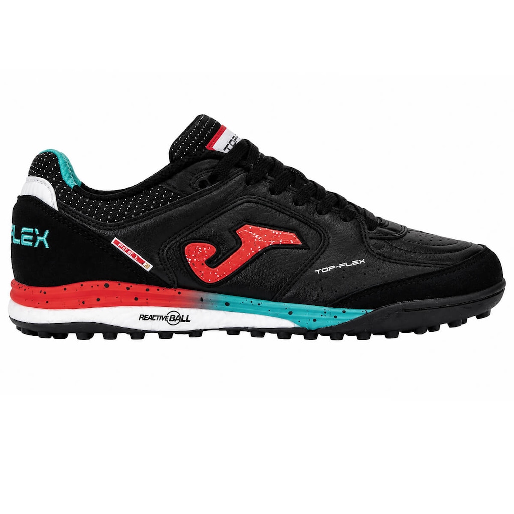 Chuteira Society Joma Top Flex Rebound - Preto e Vermelho