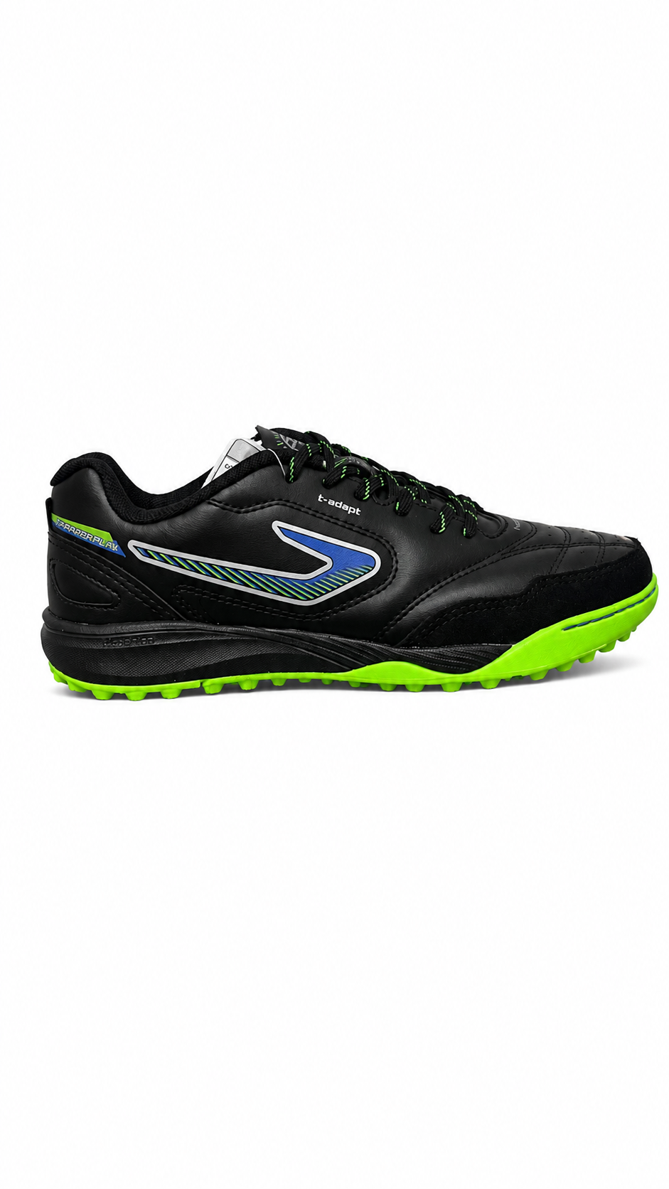 Chuteira Society Topper Dominator Play - Preto, Azul e Verde
