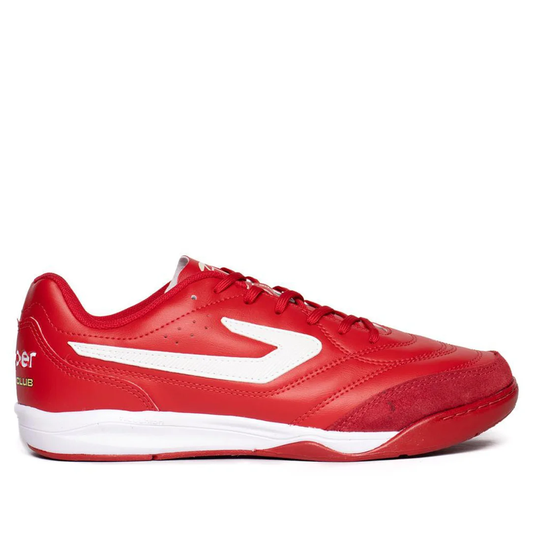 Chuteira Futsal Topper Maestro Club V Prisma - Vermelho e Branco