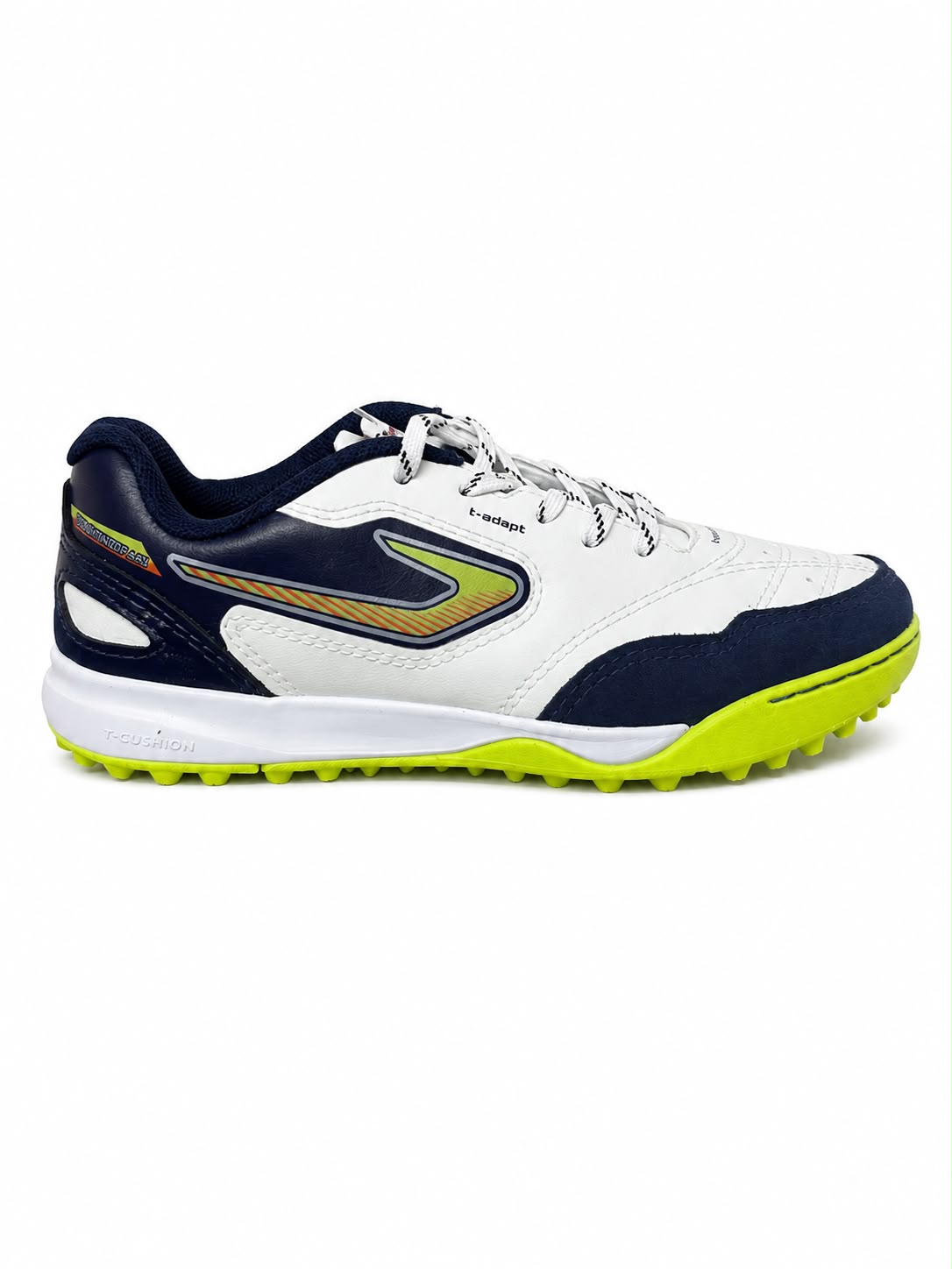 Chuteira Society Infantil Topper Dominator Play - Branco, Azul Marinho e Verde