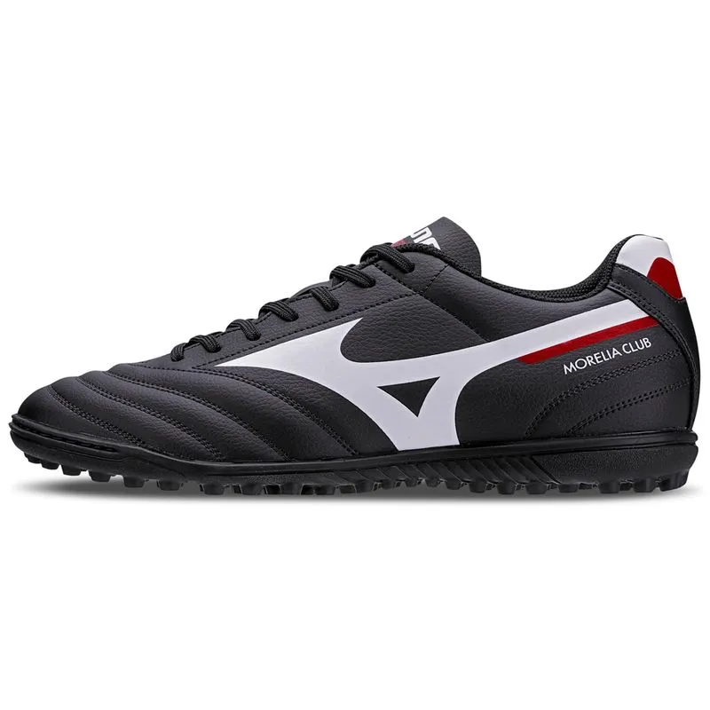 Chuteira Society Mizuno Morelia Club Unissex - Preto, Vermelho e Branco