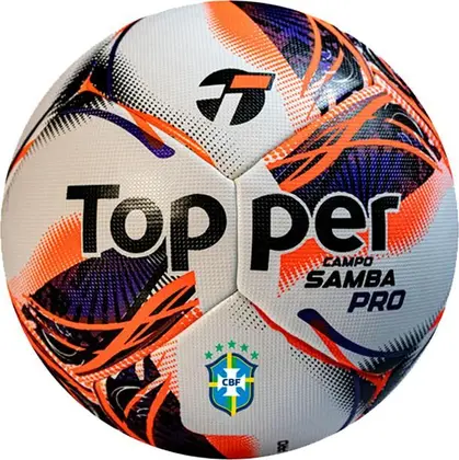 Bola de Futebol de Campo Oficial Topper Samba Velocity Pro Brasileirão Série B, C, D